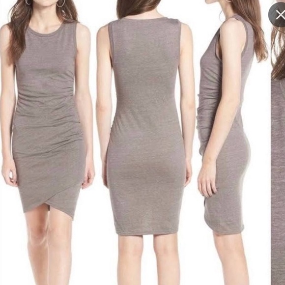 NWT!  LEITH WHITE RUCHED-BODYCON TANK DRESS - Picture 3 of 6